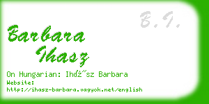 barbara ihasz business card